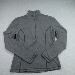 Goode Rider Pullover Womens Medium Gray Quarter Zip Equestrian Athletic Top